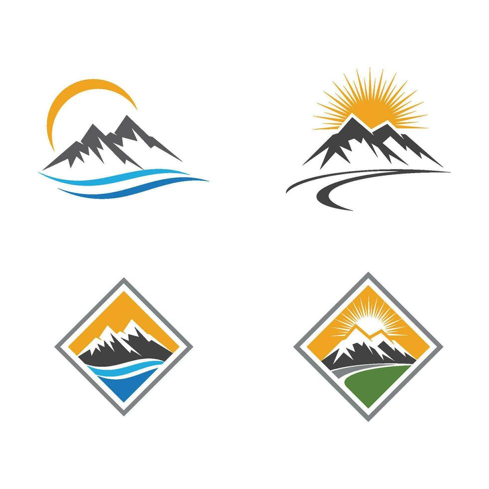 logo d & # 39; icône de montagne vecteur