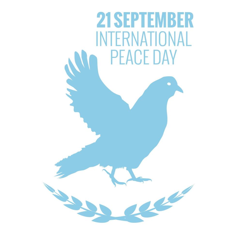 21 septembre fond de paix internationale. illustration vectorielle vecteur