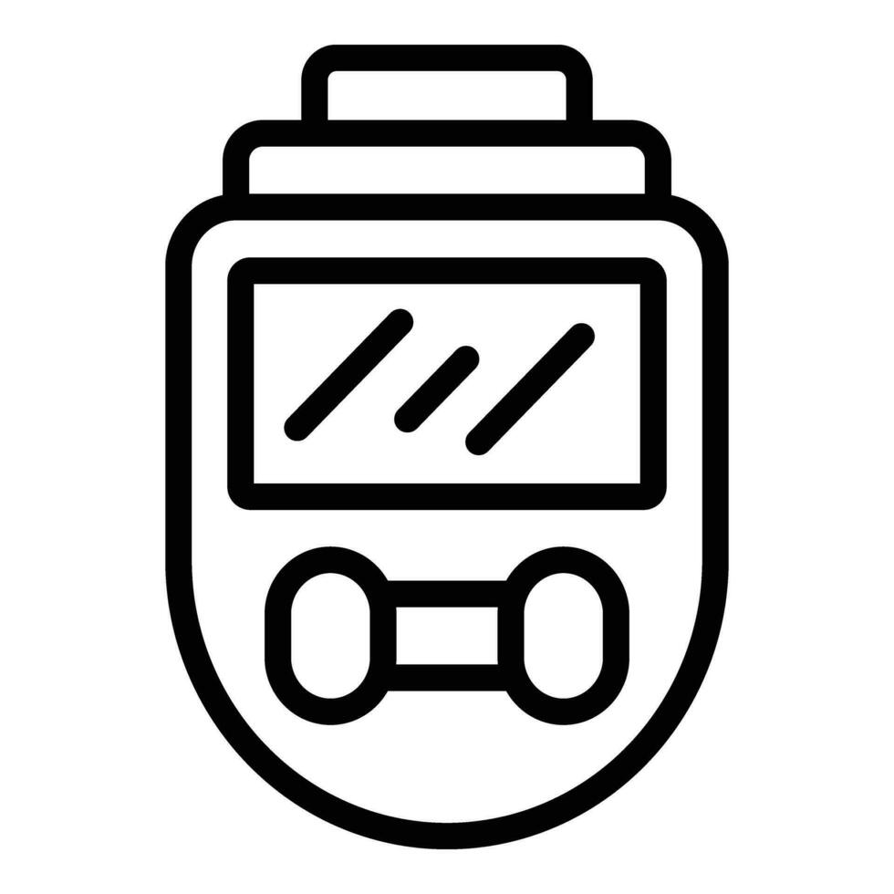 numérique gaz détecteur icône contour vecteur. Feu vérifier Accueil vecteur