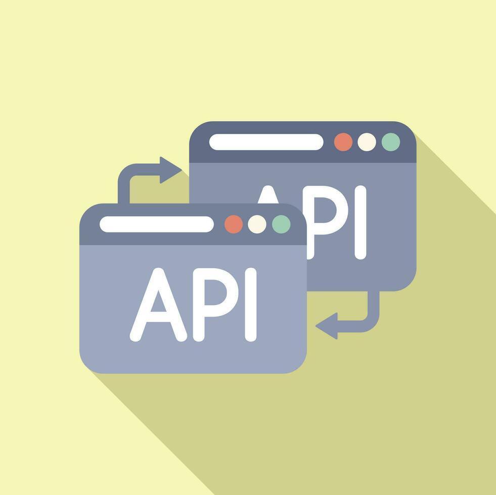 api changement sécurise icône plat vecteur. équipement hébergement vecteur