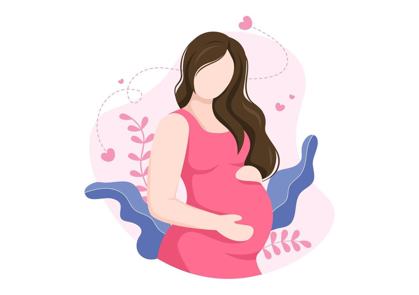 illustration vectorielle de femme enceinte fond vecteur