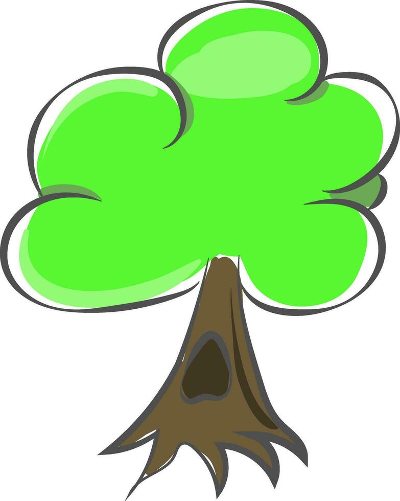 dessin de une arboricole vivace plante vecteur ou Couleur illustration