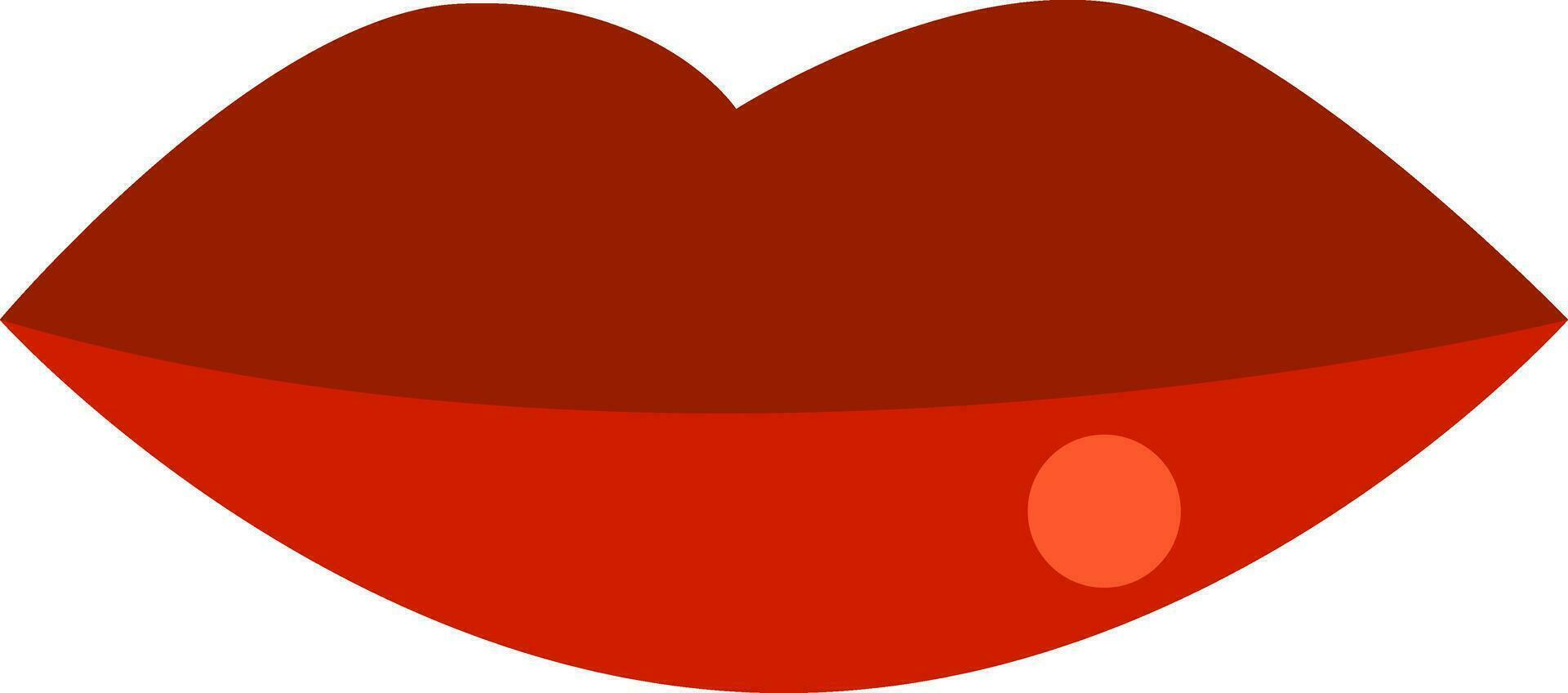 lèvre dans rouge rouge à lèvres vecteur ou Couleur illustration