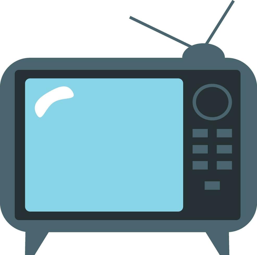 clipart de un démodé télévision ensemble vecteur Couleur dessin ou illustration