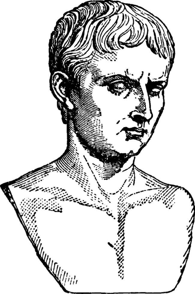 empereur Auguste, ancien illustration vecteur