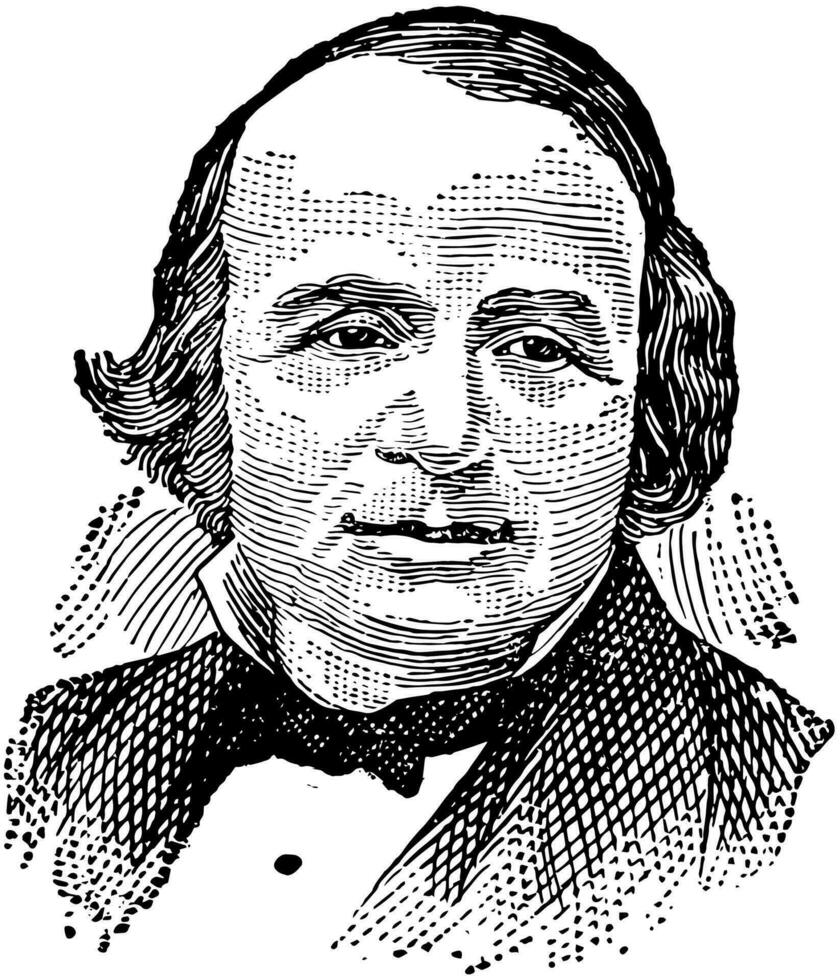 Louis Agassiz, ancien illustration vecteur