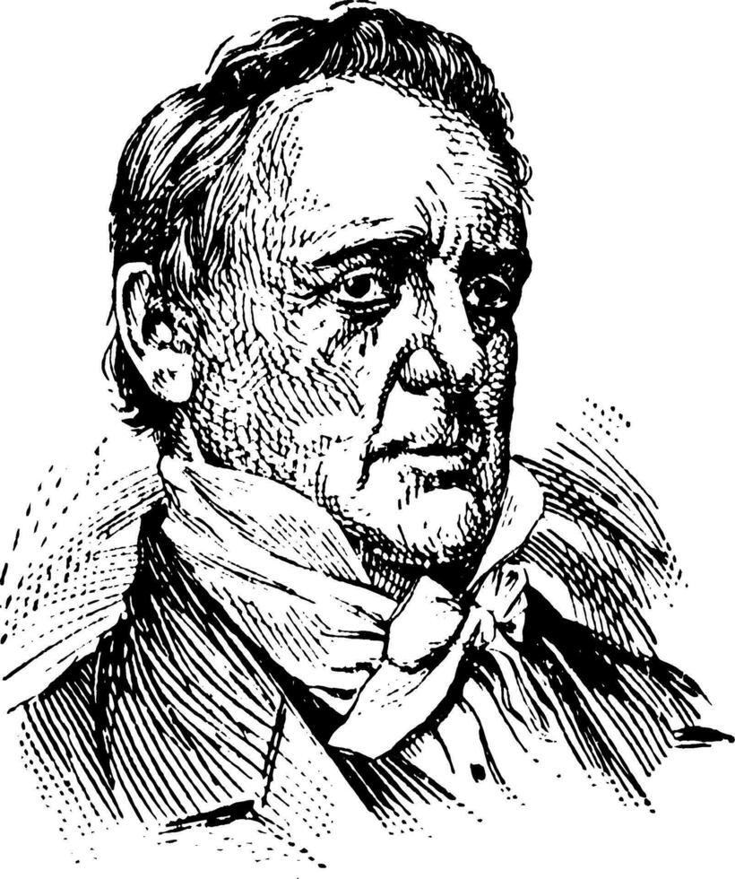 James Buchanan, ancien illustration vecteur