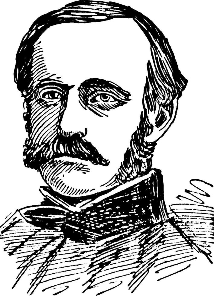 amiral John Dahlgren, ancien illustration vecteur