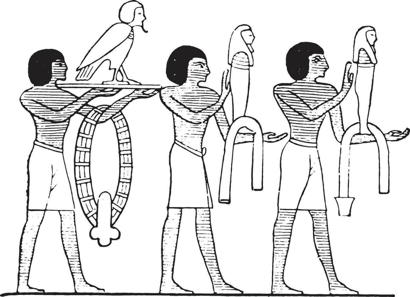 le images de Osiris, ancien gravure. vecteur