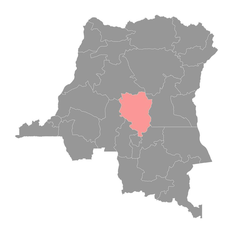 Sankuru Province carte, administratif division de démocratique république de le congo. vecteur illustration.