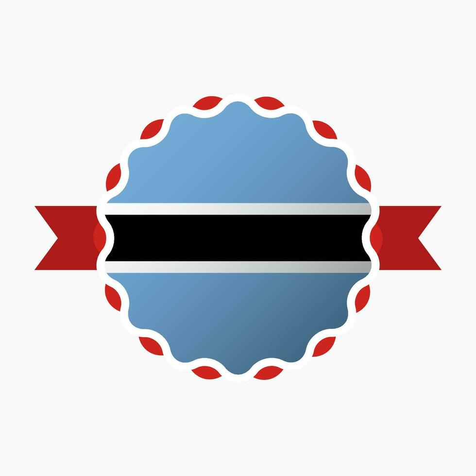 Créatif le botswana drapeau emblème badge vecteur