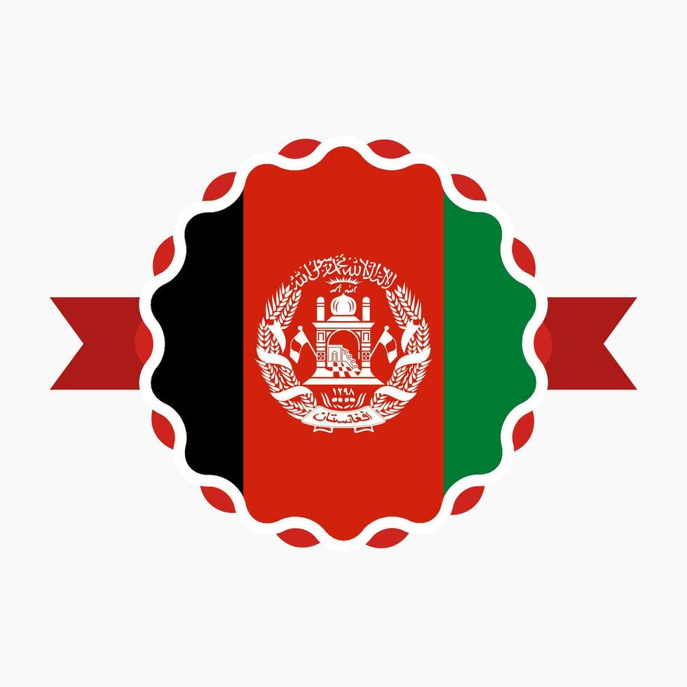 Créatif afghanistan drapeau emblème badge vecteur