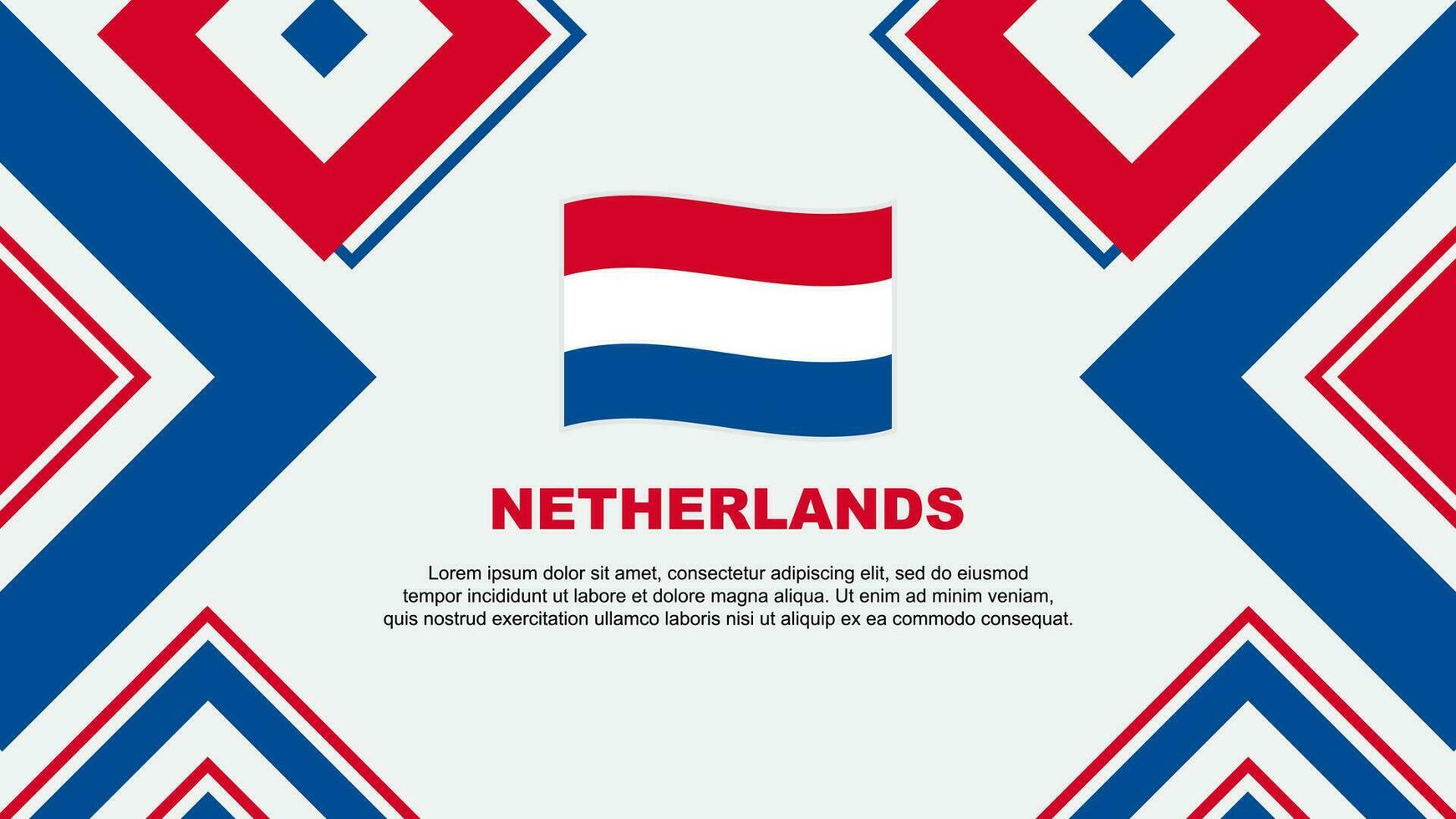 Pays-Bas drapeau abstrait Contexte conception modèle. Pays-Bas indépendance journée bannière fond d'écran vecteur illustration. Pays-Bas indépendance journée