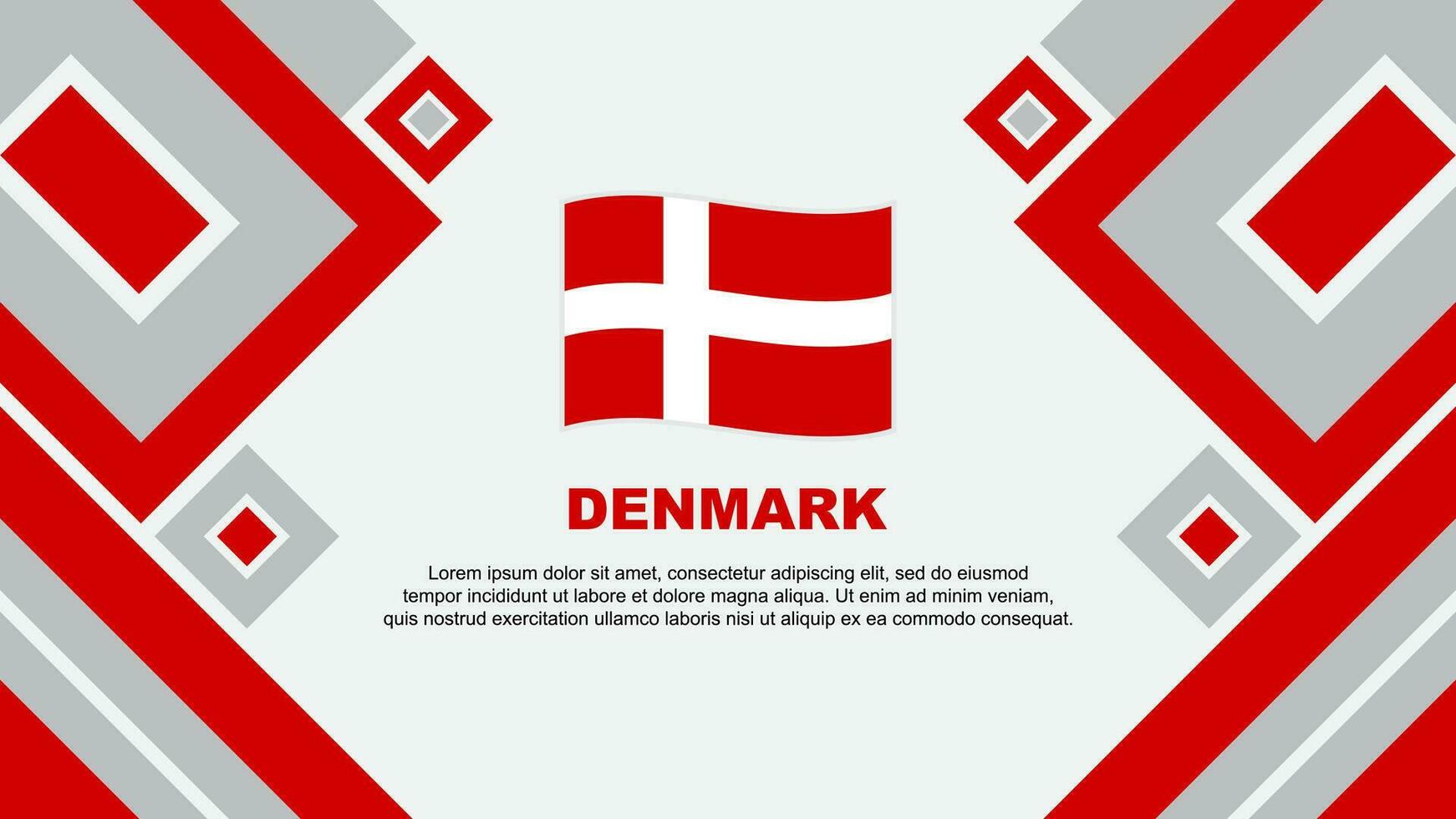 Danemark drapeau abstrait Contexte conception modèle. Danemark indépendance journée bannière fond d'écran vecteur illustration. Danemark dessin animé