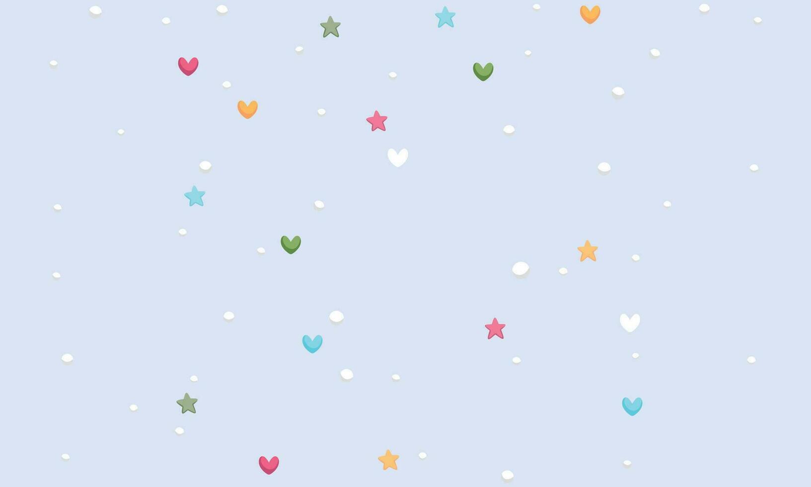 vecteur coloré polka points avec cœurs et étoiles vecteur