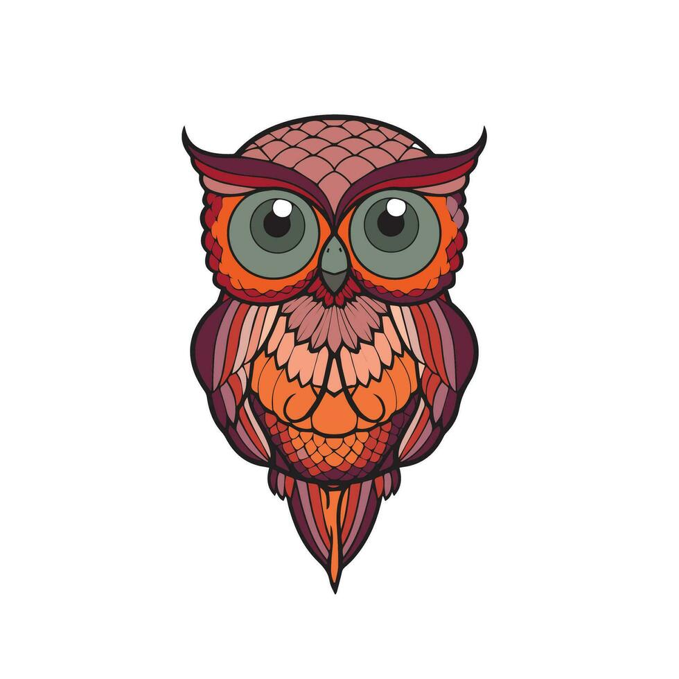 Couleur vecteur hibou