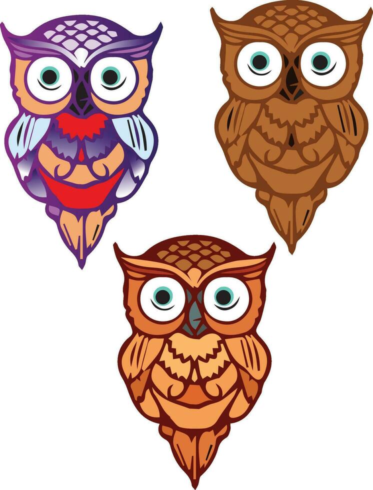 Couleur vecteur hibou