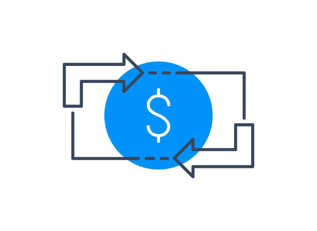 en espèces retour concept, financier services, argent remboursement, revenir sur investissement, des économies Compte vecteur