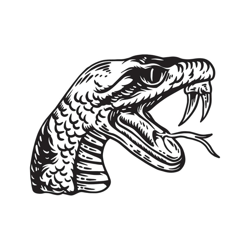 serpent à sonnette tête vecteur illustration