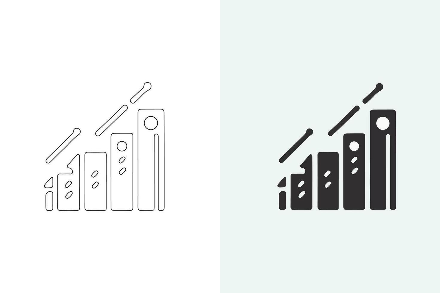 Icônes représentant pourcentage croissance et déclin sont mis. Stock vecteur collection de pour cent, flèche, en haut, bas, et ligne style symboles