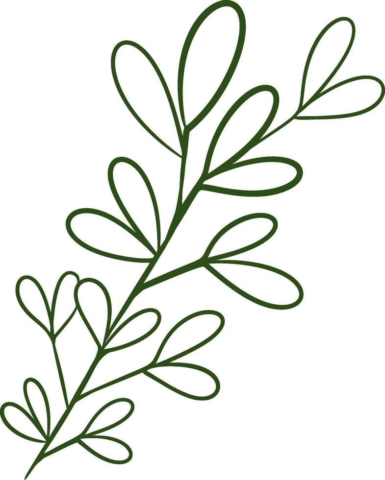 plante élément contour vecteur illustration