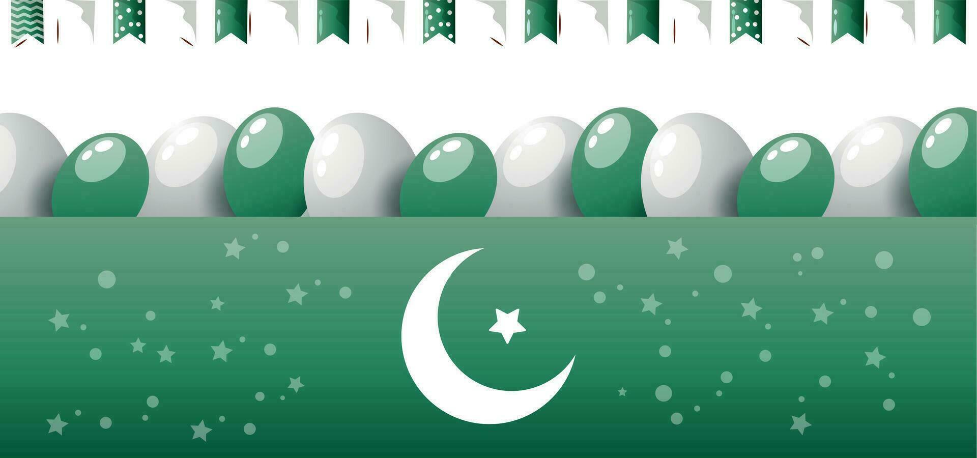 fond de la fête de l'indépendance du pakistan vecteur