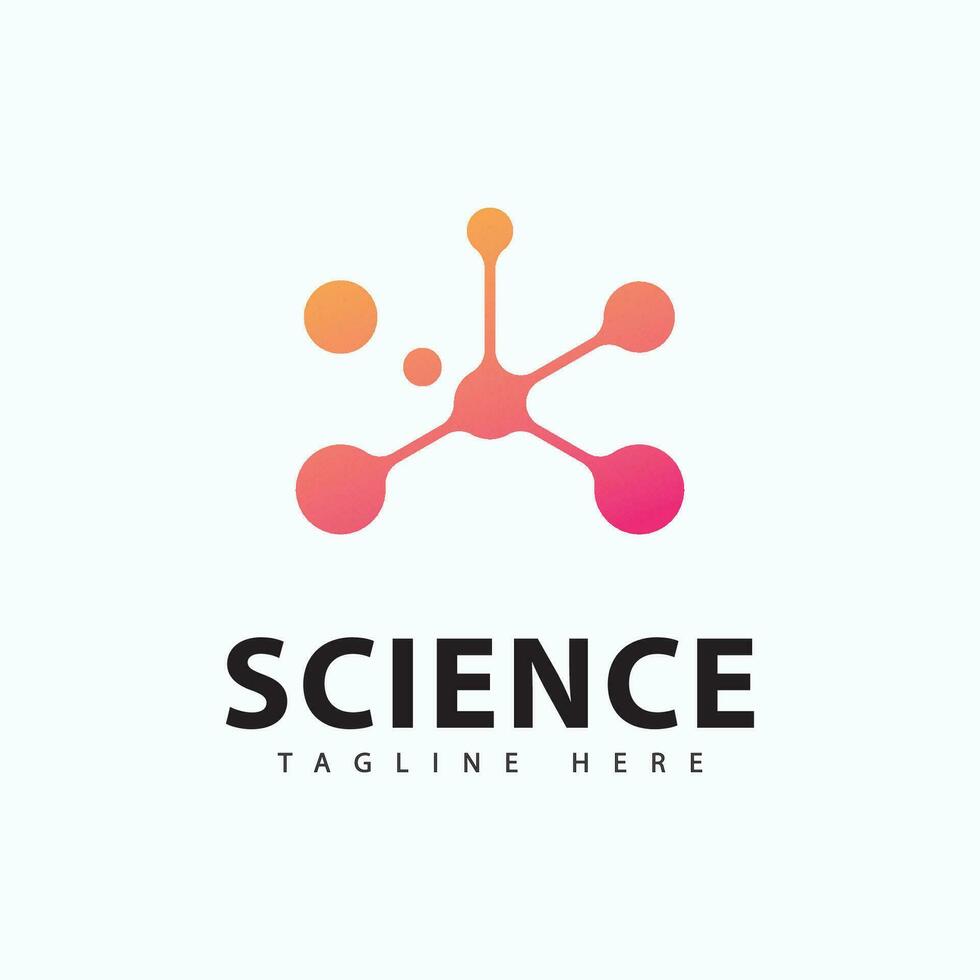 molécule logo icône modèle pour science marque identité. vecteur