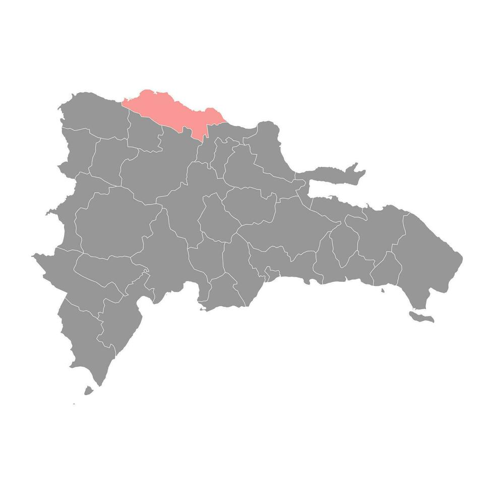 puerto plata Province carte, administratif division de dominicain république. vecteur illustration.