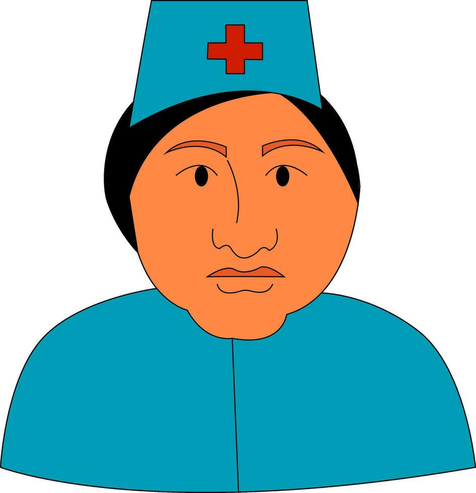 une infirmière à le hôpital habillé dans sa uniformeinfirmière uniforme robe usé par une infirmière vecteur ou Couleur illustration