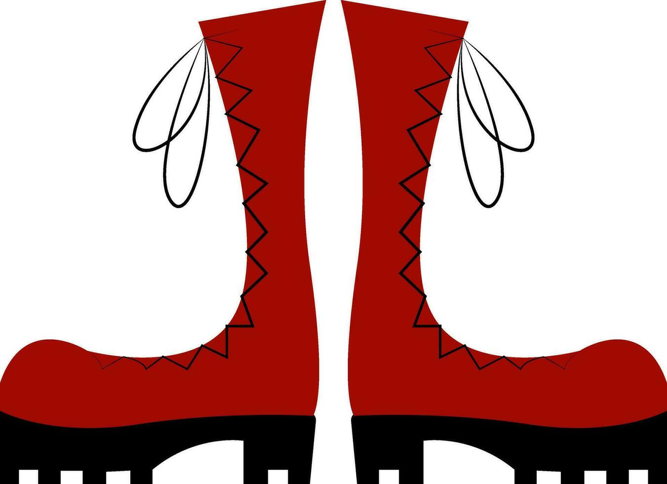 haute rouge bottes vecteur illustration sur blanc Contexte