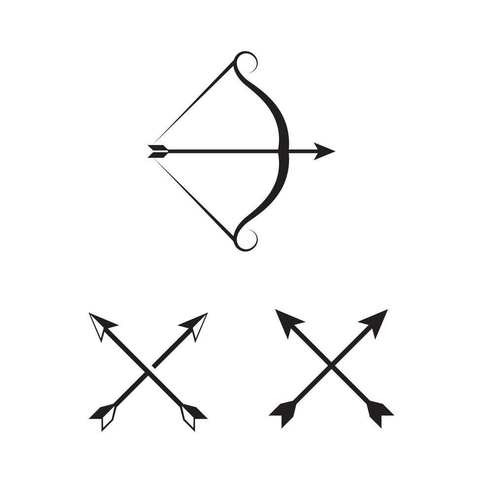 arbalète, vecteur, icône, conception, illustration vecteur