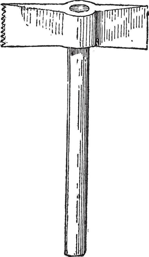 denté bout de burin marteau, ancien gravure vecteur