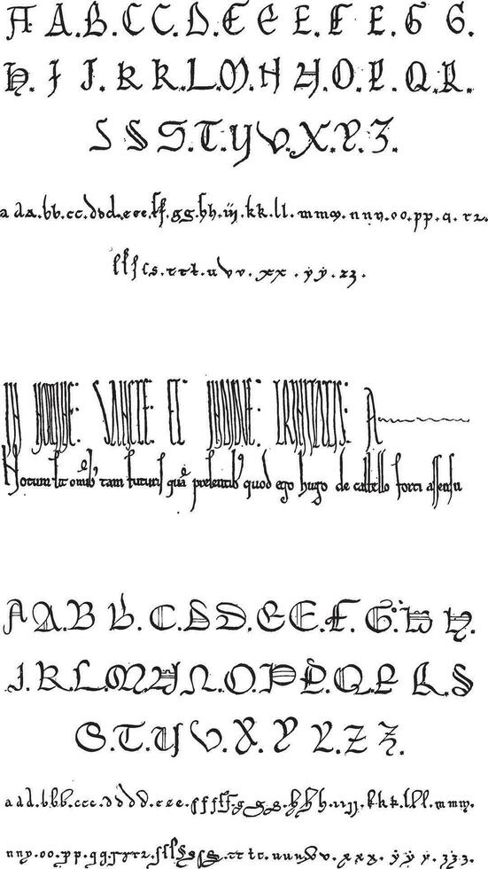 manuscrit, ancien gravure vecteur