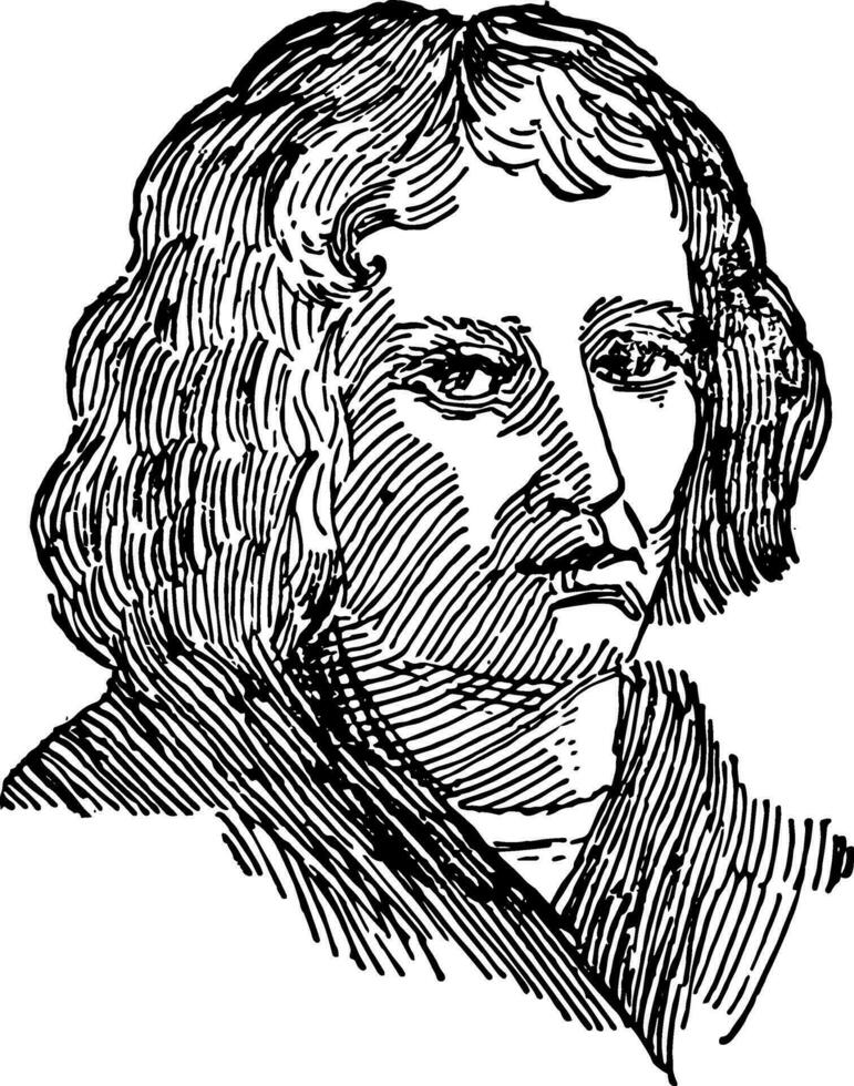 nicolas Copernic, ancien illustration vecteur