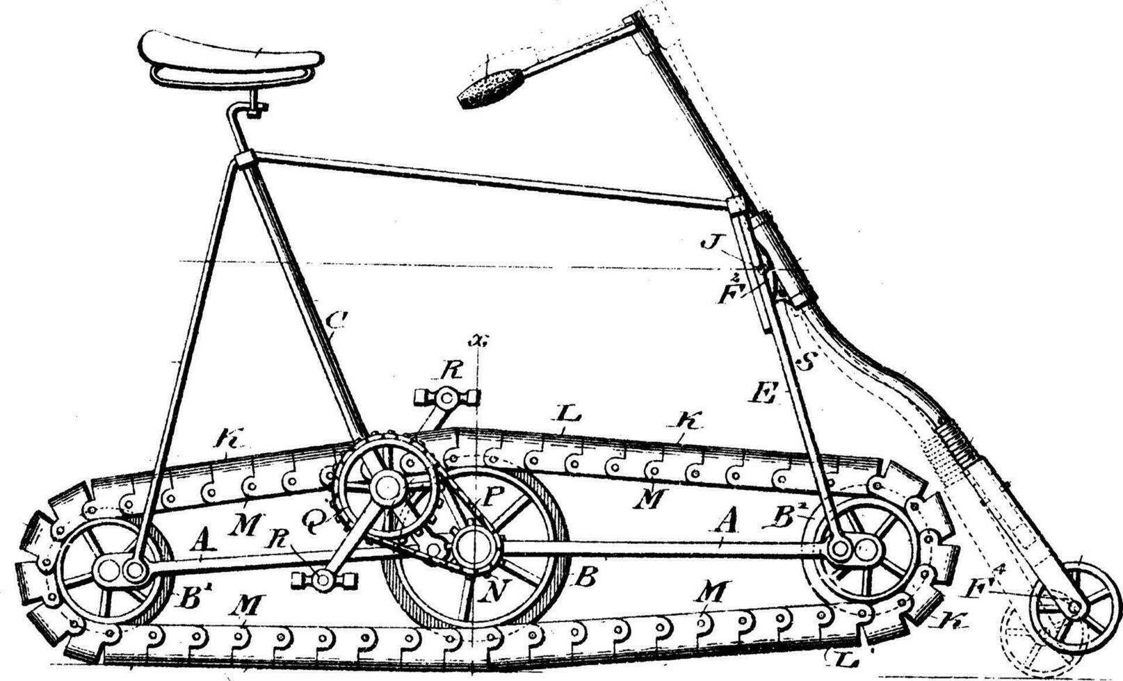 traction véhicule, ancien illustration. vecteur