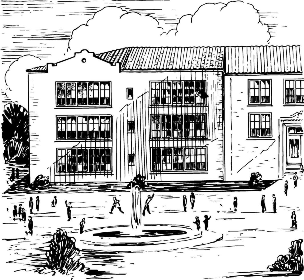 école ancien illustration vecteur