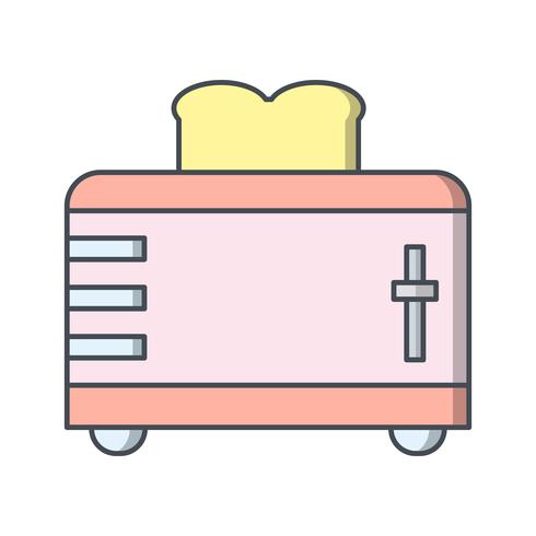 icône de vecteur de grille-pain tranche