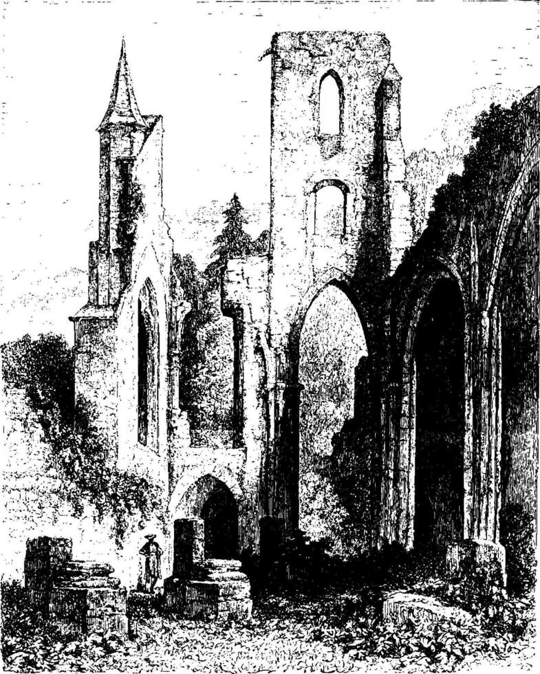 une abbaye de allerheiligène, ancien illustration. vecteur