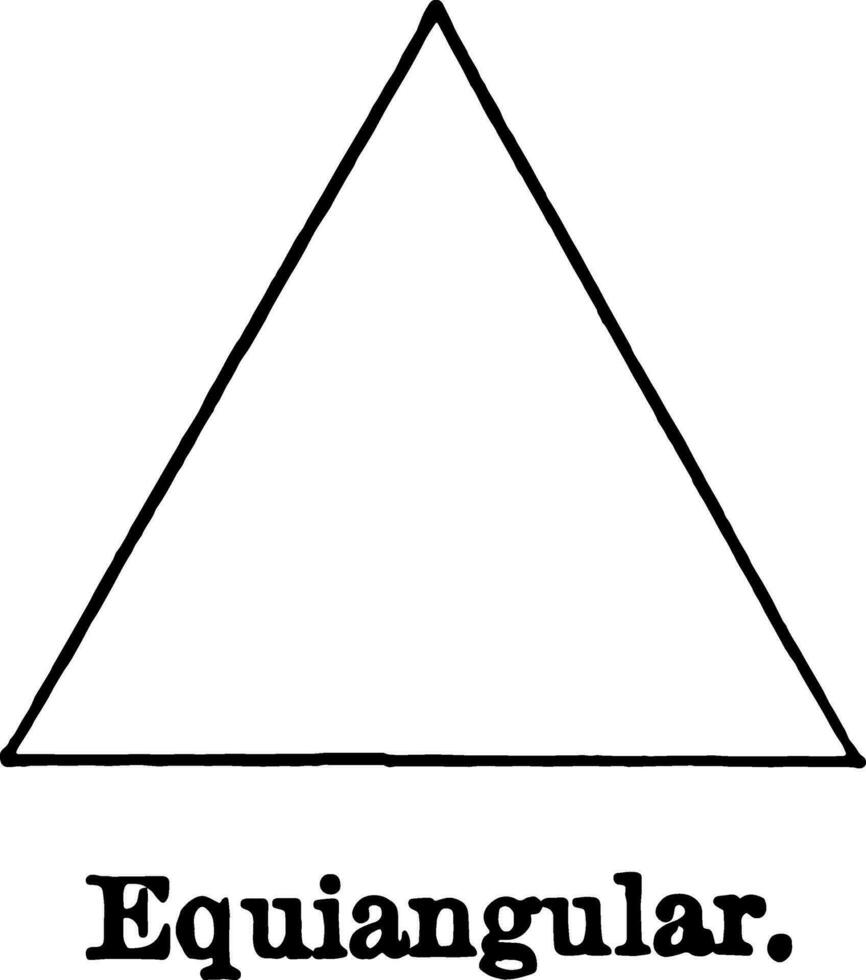 équiangle Triangle ancien illustration. vecteur
