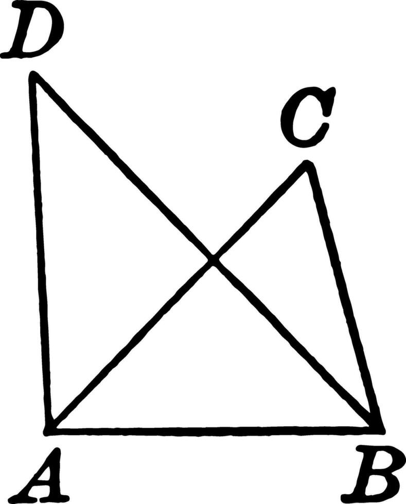 Triangles avec le même base ancien illustration. vecteur