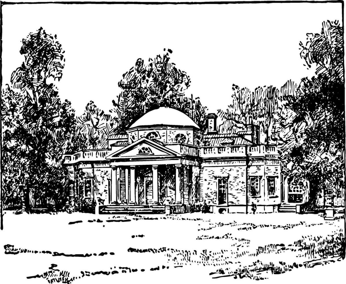 monticello ancien illustration vecteur