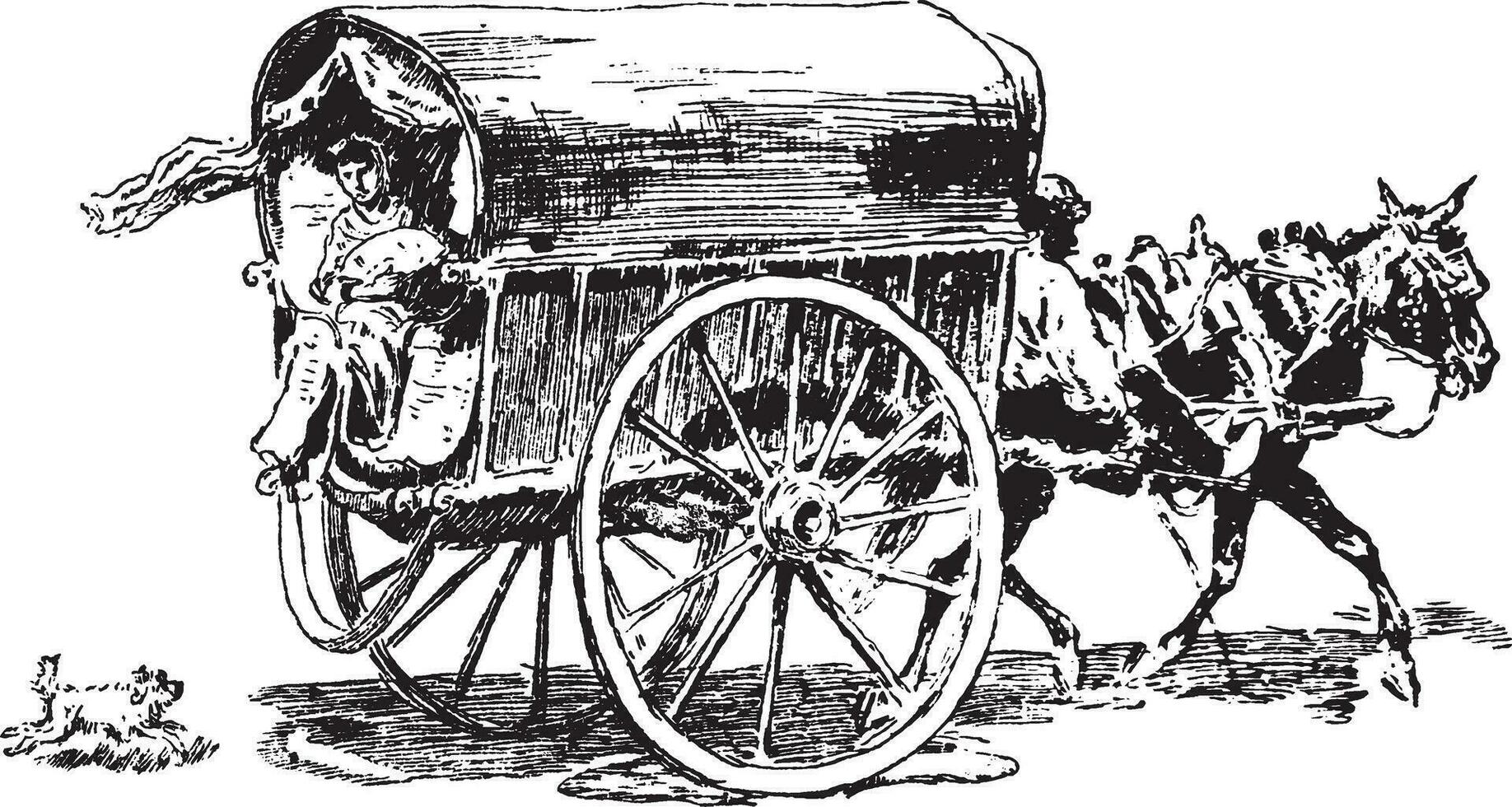 Valence voiture, ancien illustration. vecteur