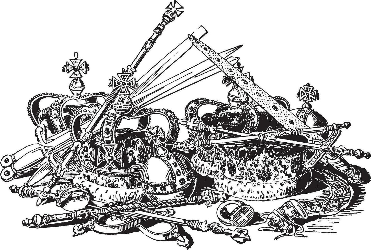 Anglais insignes royaux, ancien illustration. vecteur