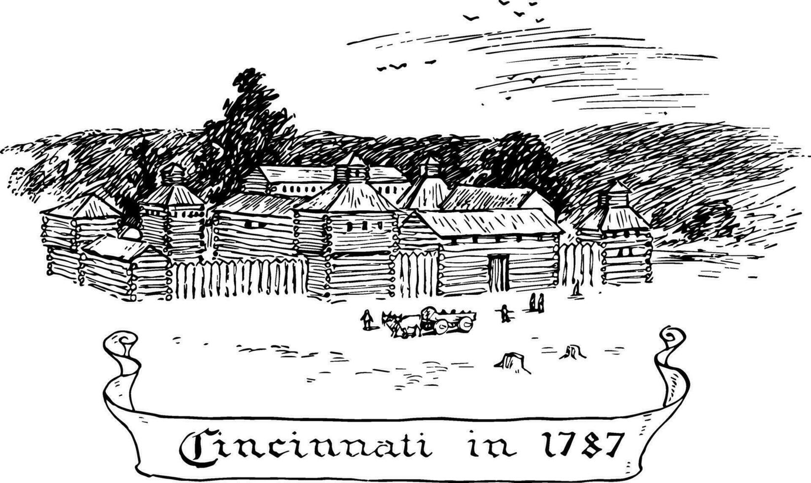 Cincinnati ancien illustration vecteur