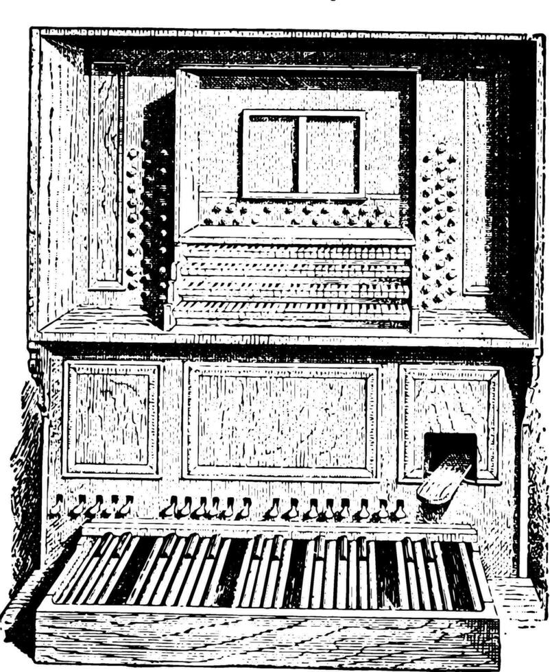 orgue, illustration vintage. vecteur