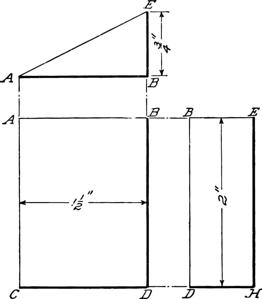 projection de coin ancien illustration. vecteur