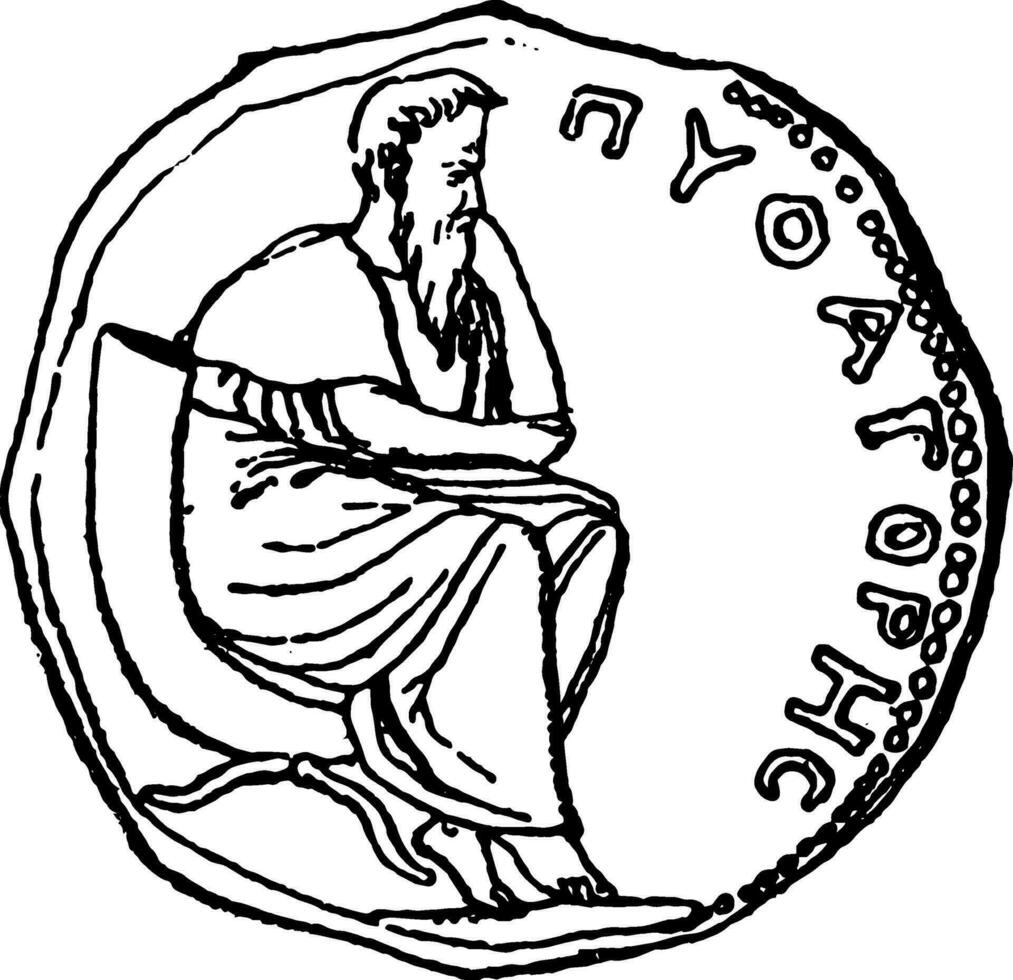 grec pièce de monnaie ancien illustration. vecteur