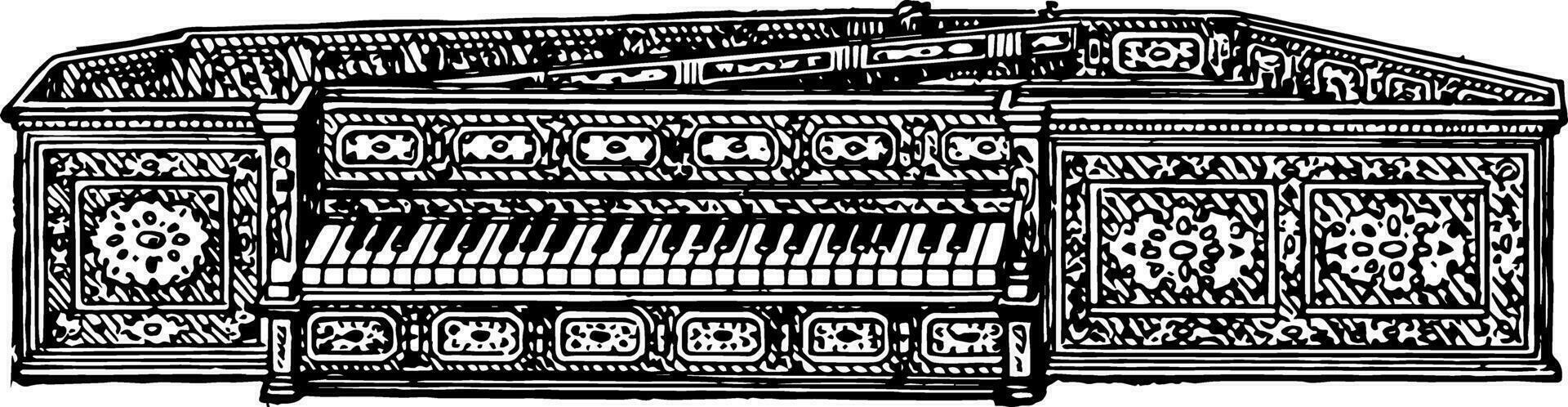 épinette, ancien illustration. vecteur