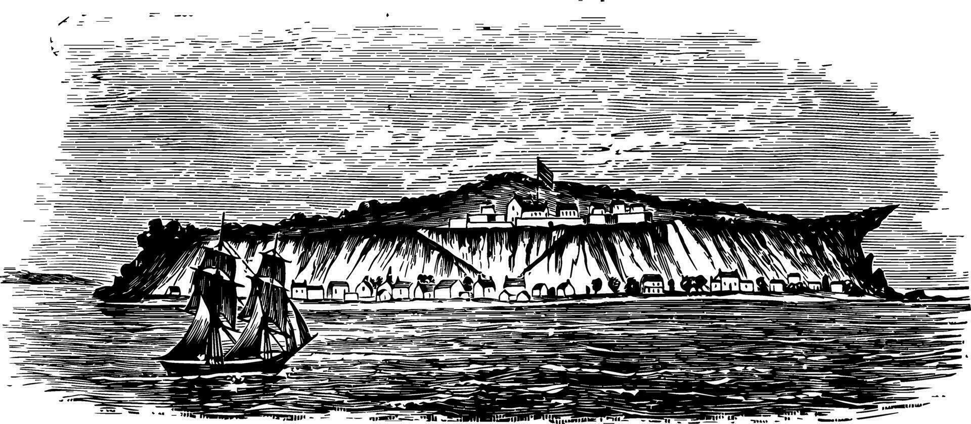 mackinaw de rond île ancien illustration vecteur