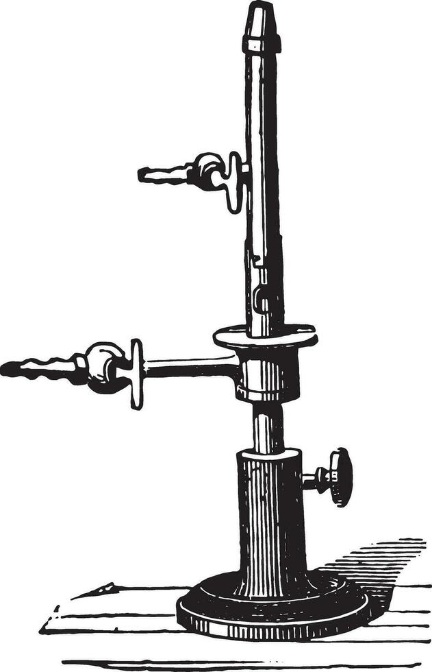 débrayer torche pour spectral analyse, ancien gravure. vecteur